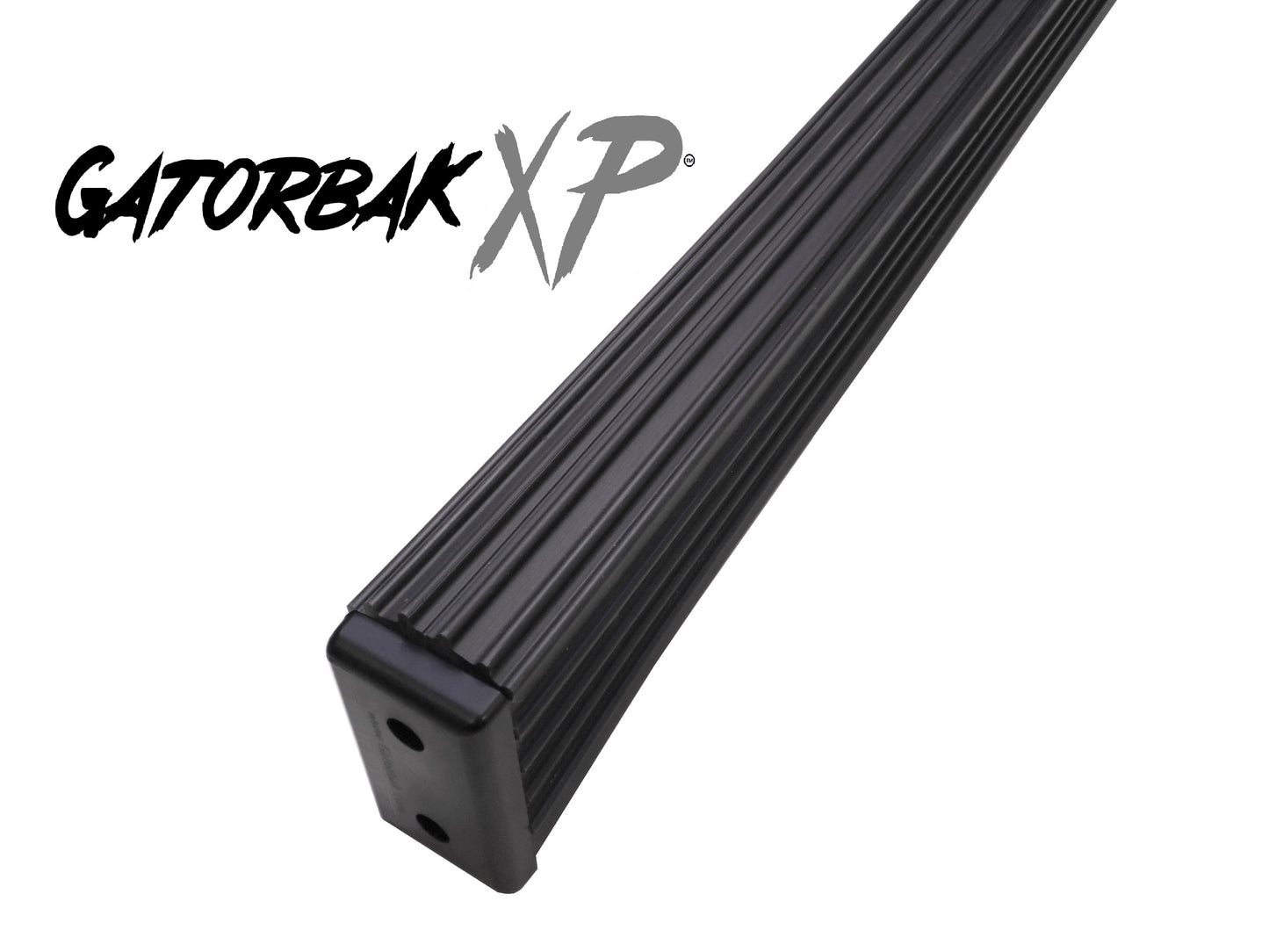 Black  Gatorbak 2x4 on edge mounting photo with endcap