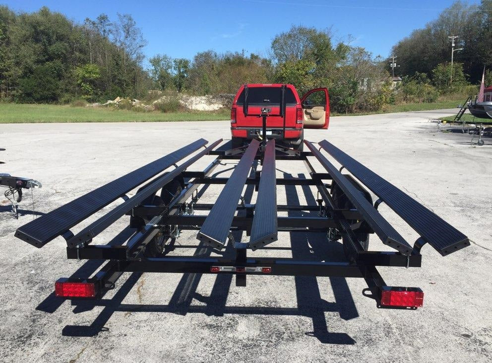 Tri Toon trailer bunk carpet replacement black Gatorbak with endcaps