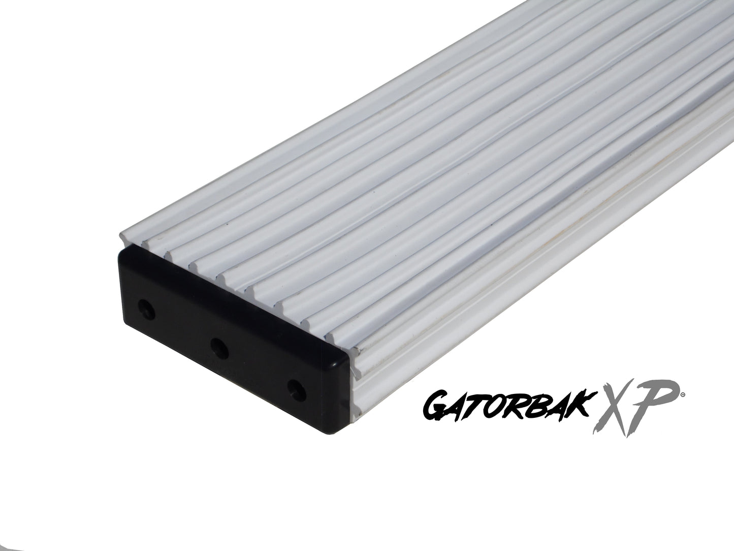 White Gatorbak XP material on 2x6 with endcap close up