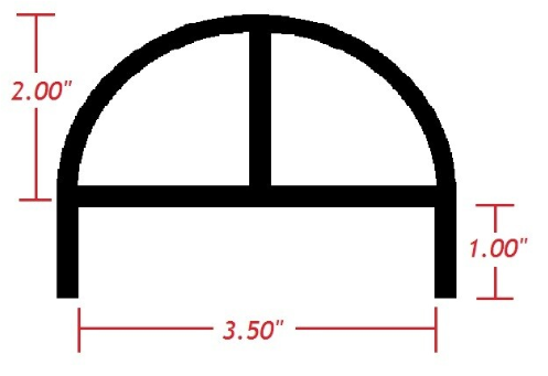 Gatorbak pontoon bumper illustration side profile