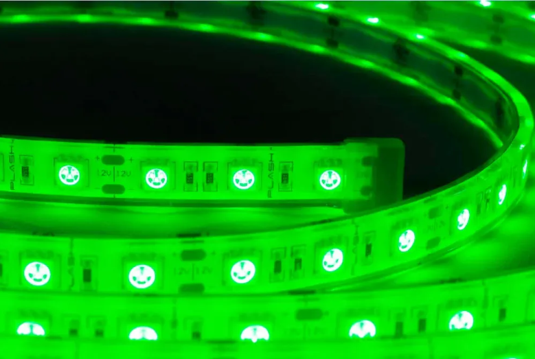 Green Light Strip Close Up