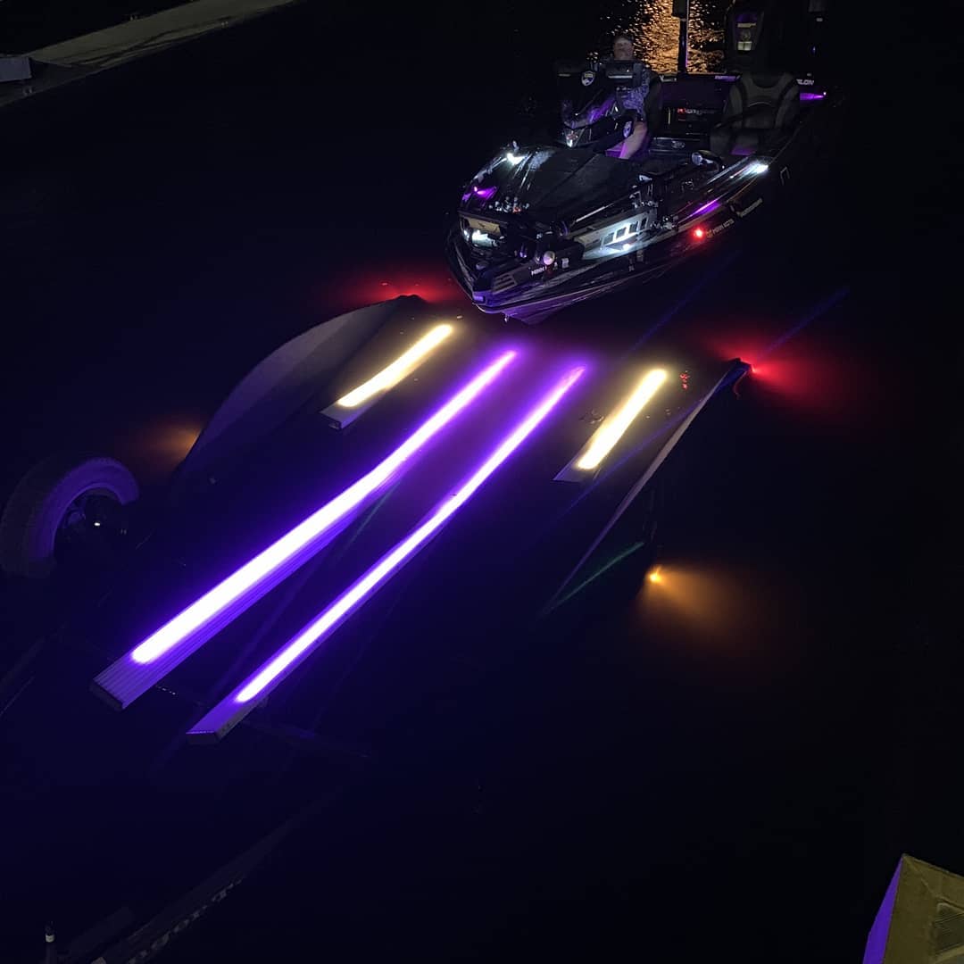 Trailer Protection Solutions on Trailer with LED Lights during evening loading
