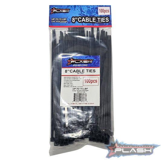 Single Pack of 8" Black in Color Cable/Zip Ties