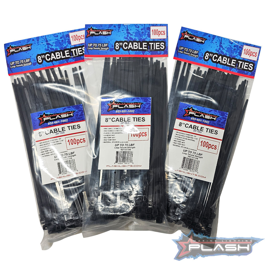 8" Cable Ties Packages 100 pieces each