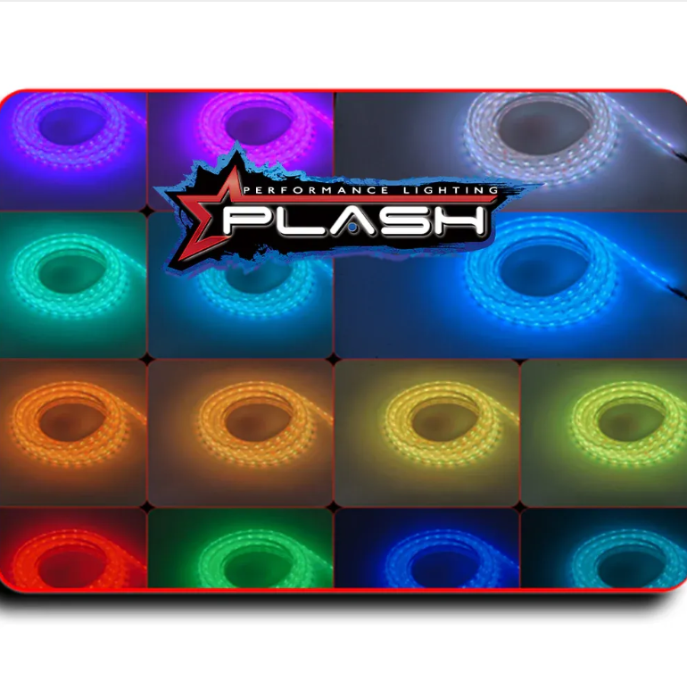 Multi Colored Light Strip Choices shown 9 colors from Red, Blue, Green, Amber, Teal White and Yellow