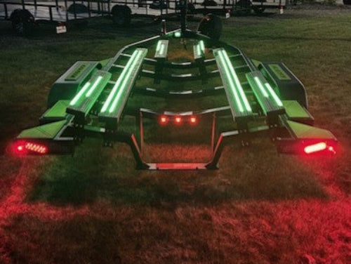Green LED Lights multiple strips per bunk example photo